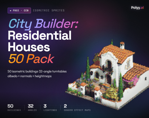 City Builder: Residential Houses 50 Pack by Polyy.AI