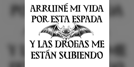 Cover image for Arruine Mi Vida Por Esta Espada y Las Drogas Me Están Subiendo