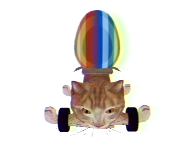 Cat Car Rainbow Egg
