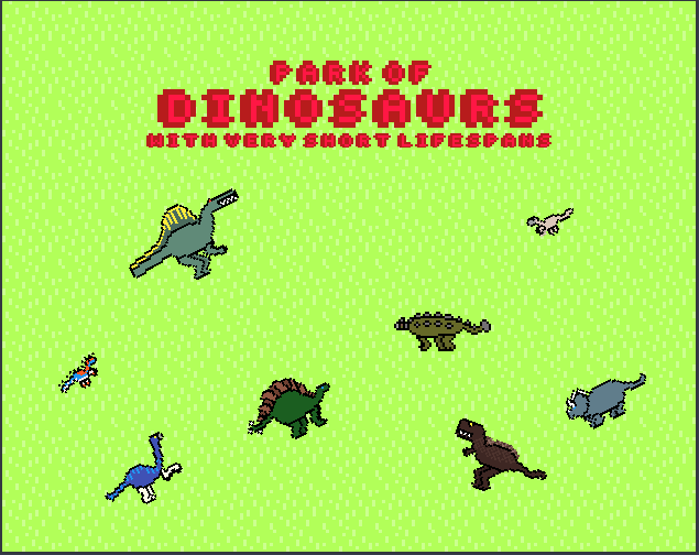 Park Of Dinosaurs With Very Short Lifespans