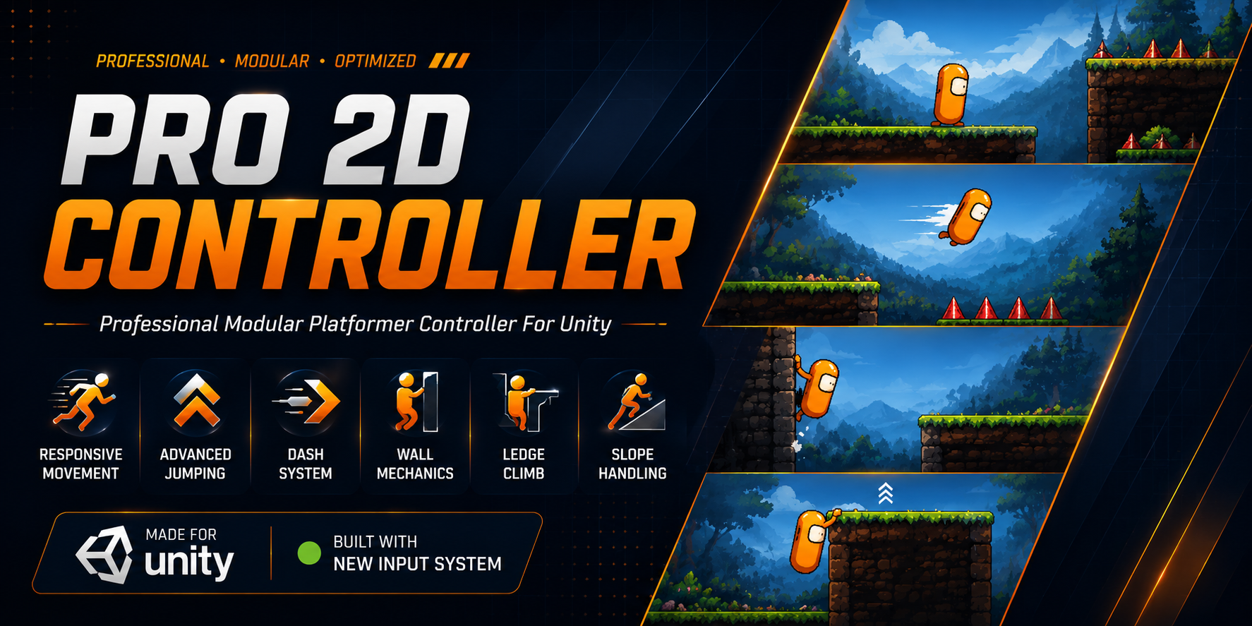Pro 2D Controller - Modular Platformer Controller