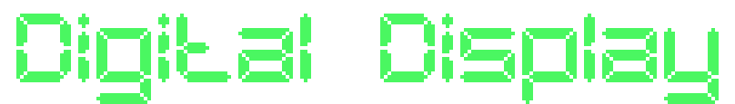 Digital Display - 19x15 Digital Clock Pixel Font
