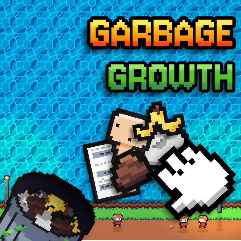 Garbage Growth oleh apepatrick - ilustrasi karakter game dengan latar bumi penuh sampah