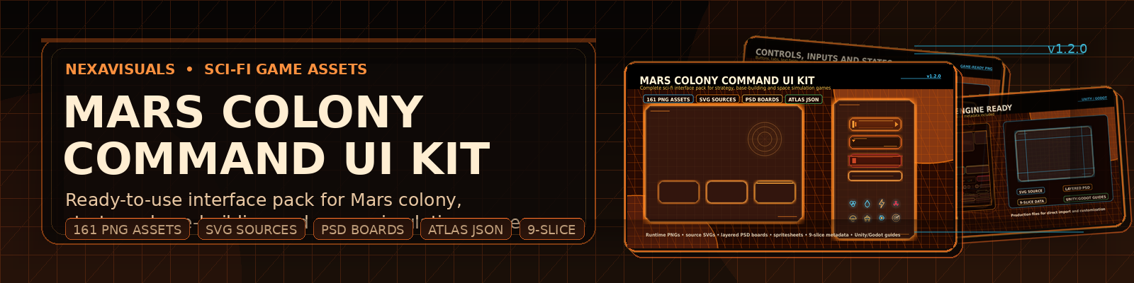 Mars Colony Command UI Kit
