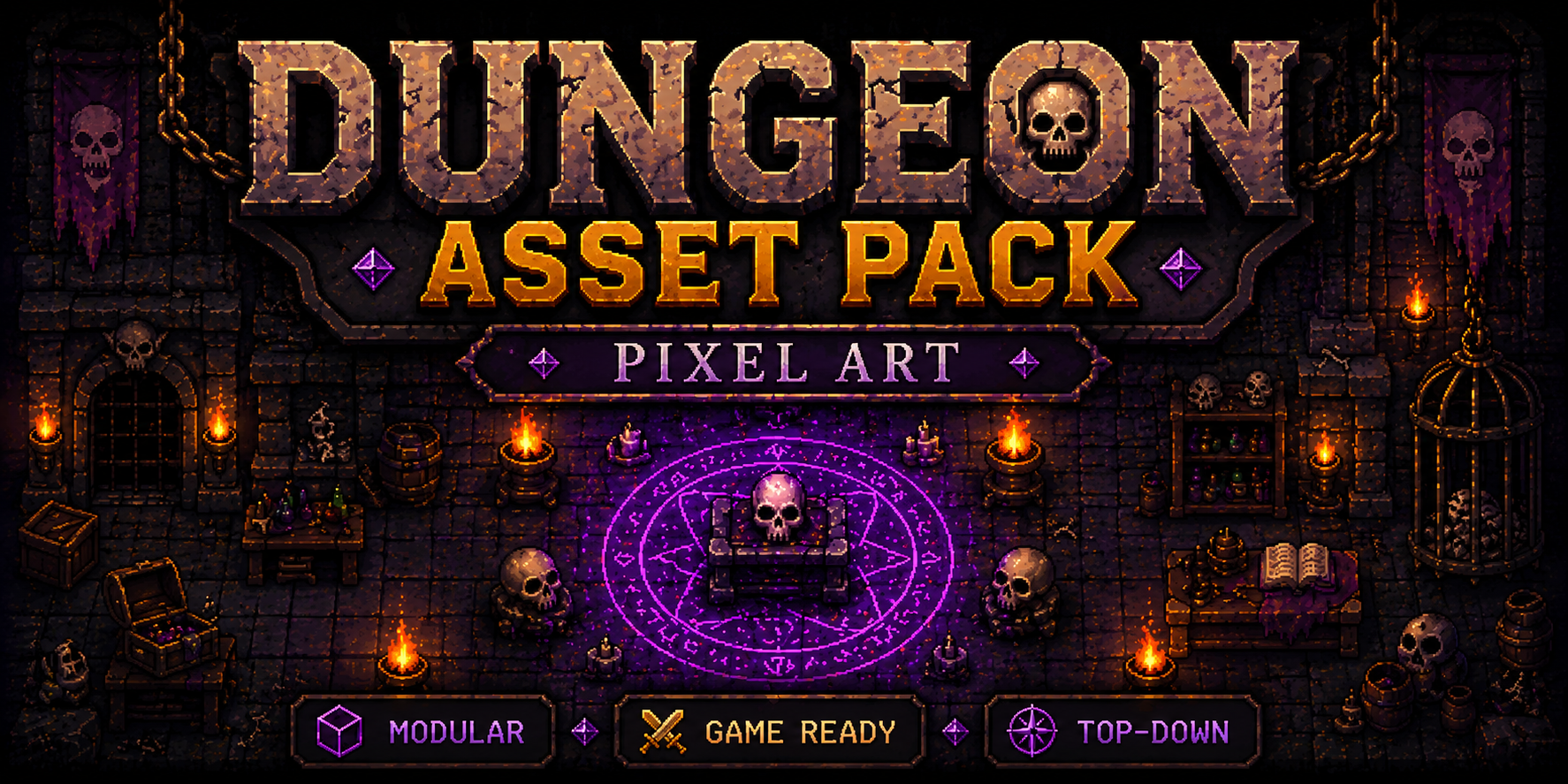 Dungeon Asset Pack – Pixel Art by SakPix