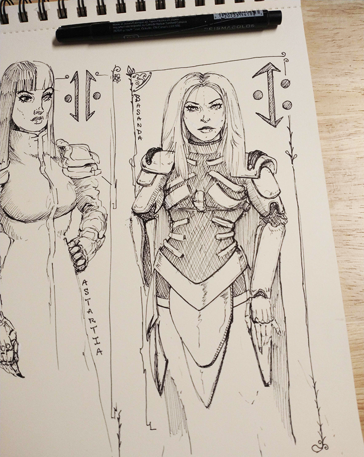 Ink Sketches of some Burnerknights