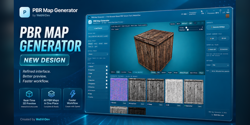 Cover image for PBR Map Generator — Free Browser-Based Texture Tool