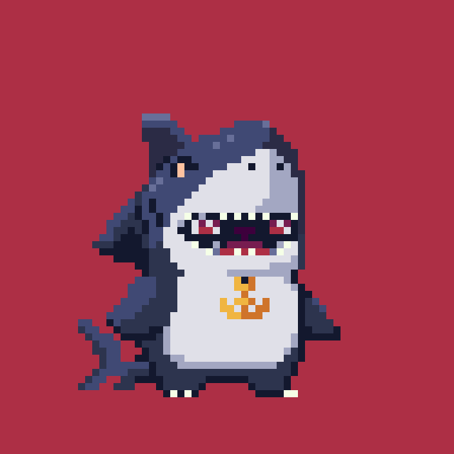 Chonky Shark - Animated Pixel Art Sprite Pack