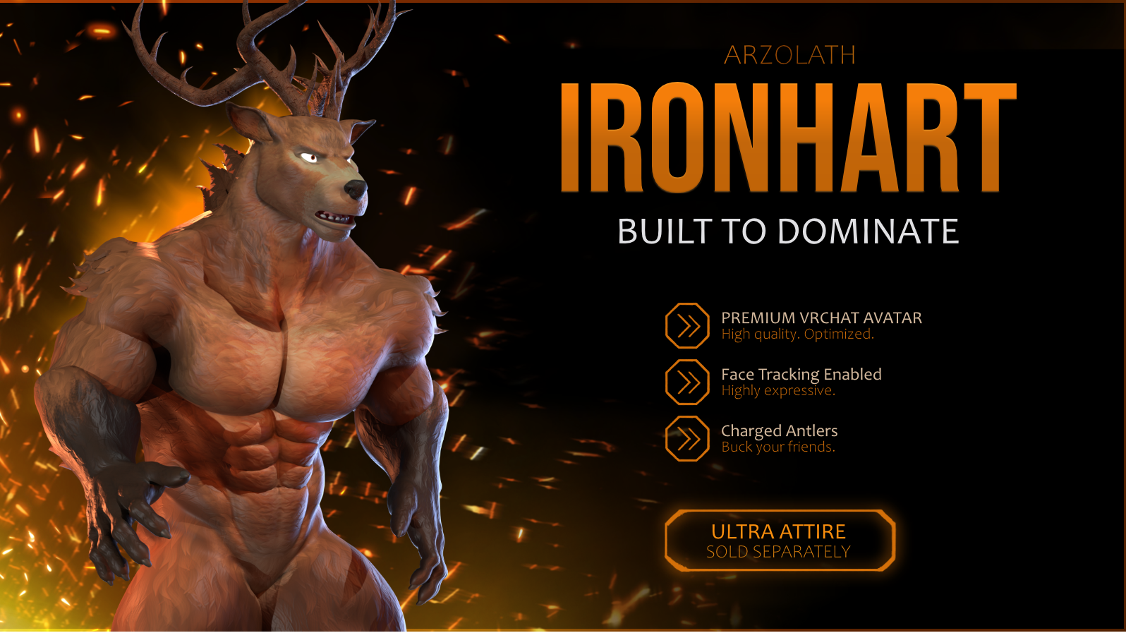Ironhart - VRChat Deer / Stag Avatar Base