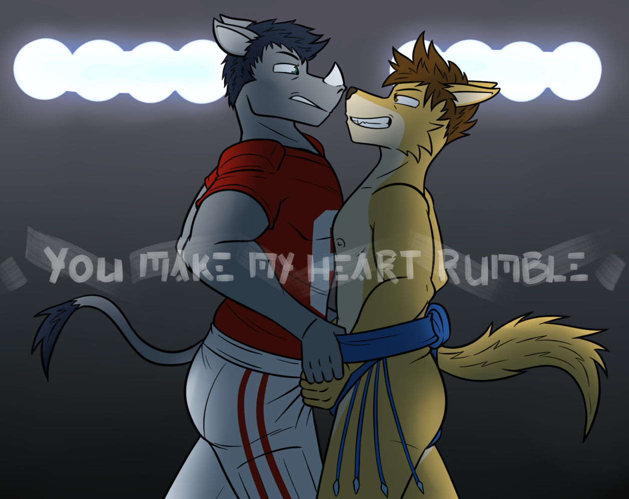 Cover art for You Make My Heart Rumble v1.0, an adult visual novel by Fuze