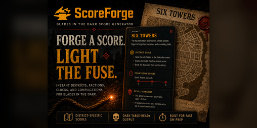Cover image for ScoreForge (v8) for Blades in the Dark™