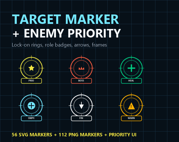 Target Priority Enemy Priority UI Pack – Target Markers, Role Badges & Combat Focus by ...