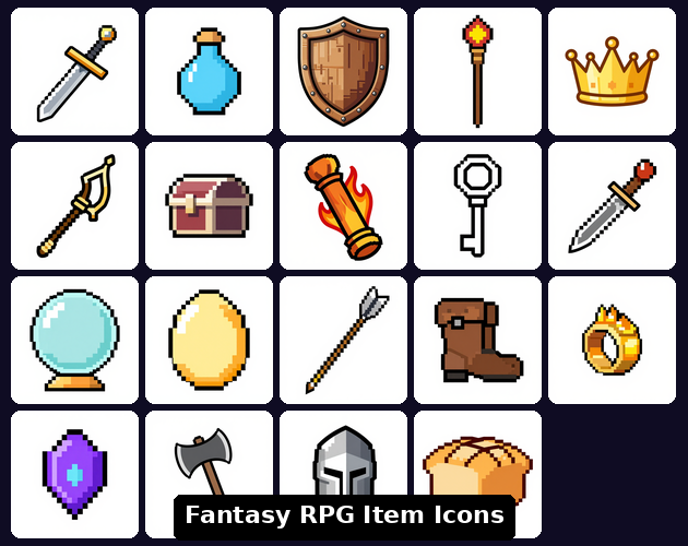 Fantasy RPG Item Icons by SubstrateCollective