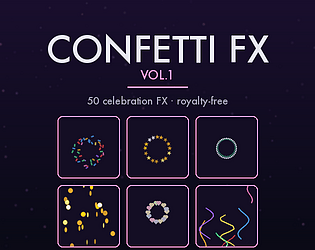 Confetti FX Vol.1 — 50 celebration animations