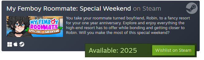 My Femboy Roommate: Special Weekend Wishlist Button