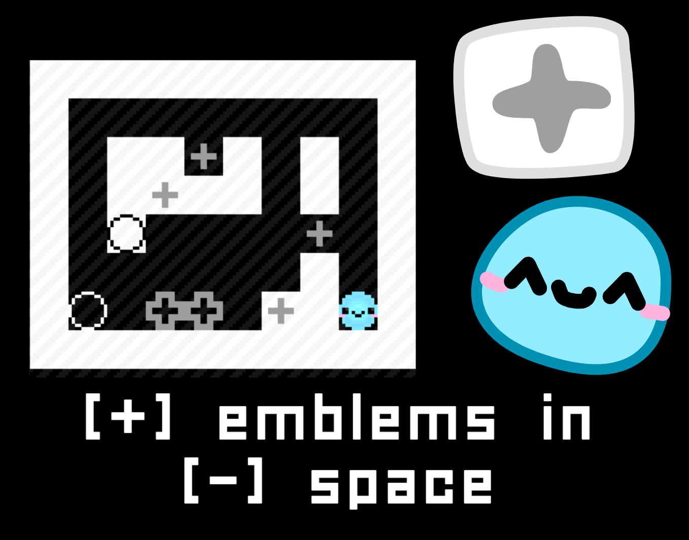 Cover image for [+] emblems in [−] space