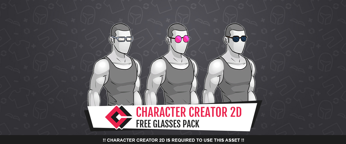 Free Glasses for Character Creator 2D