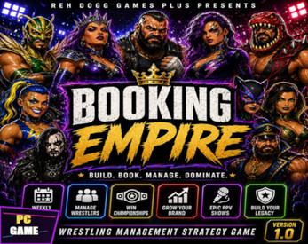 Booking Computer Game Booking Empire: Wrestling Management Strategy Game by Reh Dogg Games Plus