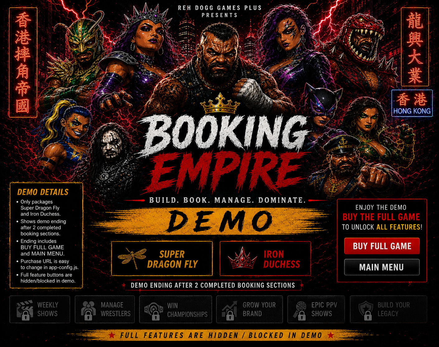 Booking Computer Game Booking Empire: Wrestling Management Strategy Game Demo by Reh Dogg ...