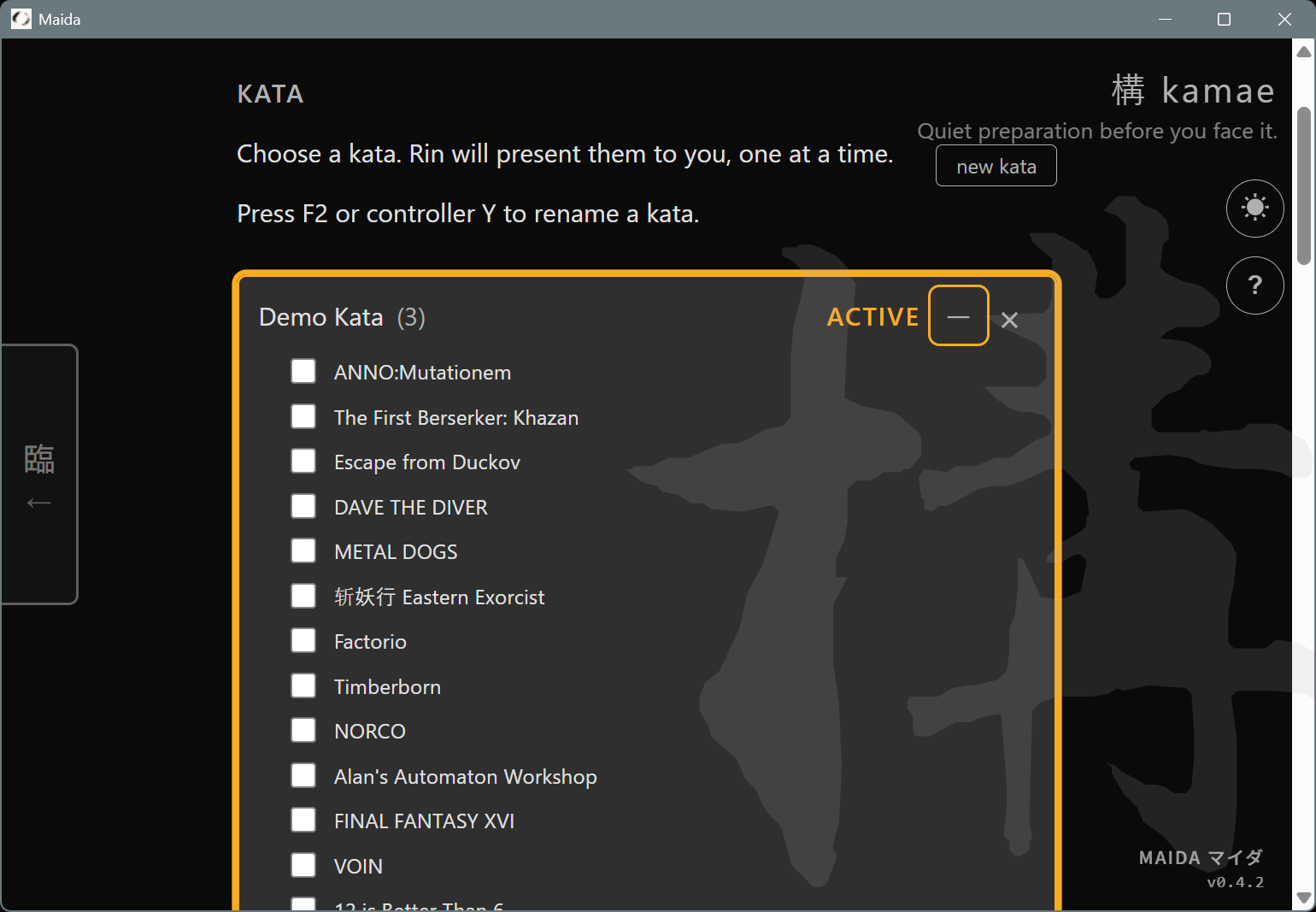 Kamae Search: Add Games to a Kata Kamae Search: Add Games to a Kata