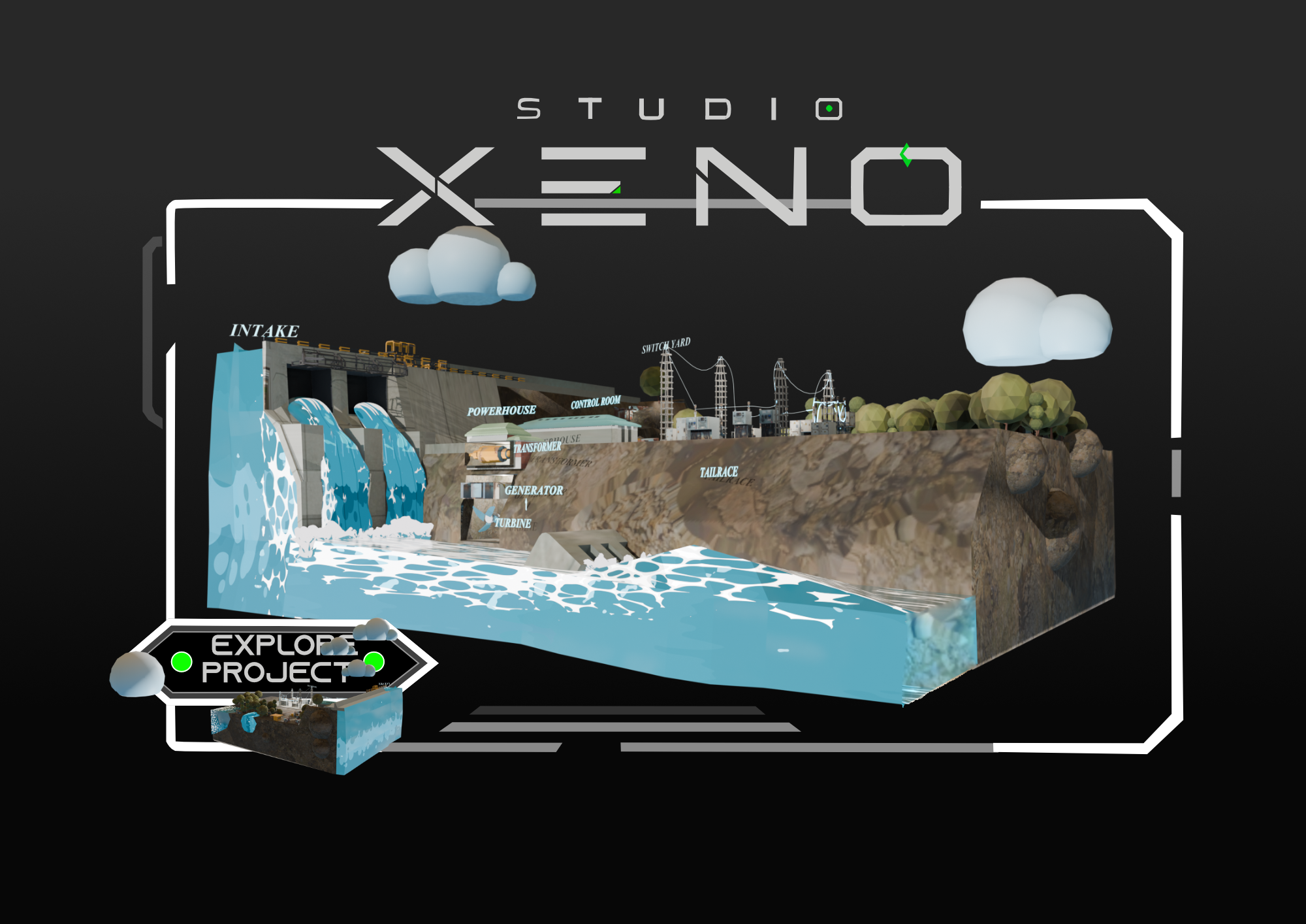 Hydro powerstation 3d Map demo