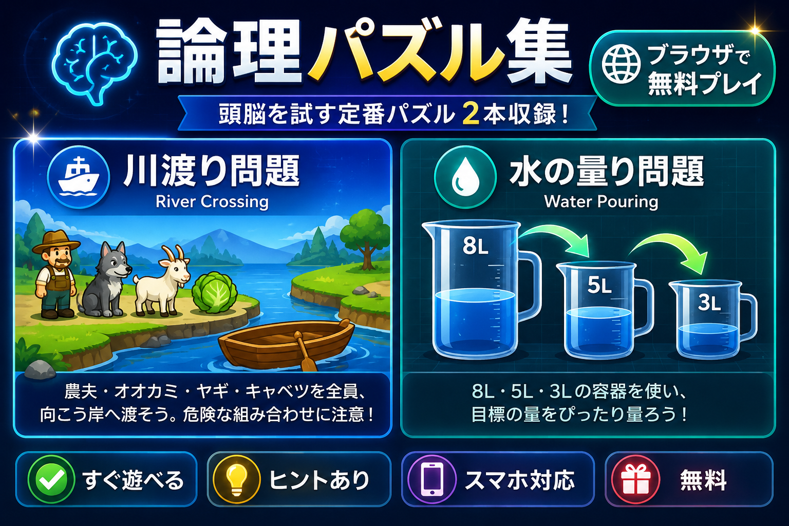 【論理パズル集 | Logic Puzzle Collection】