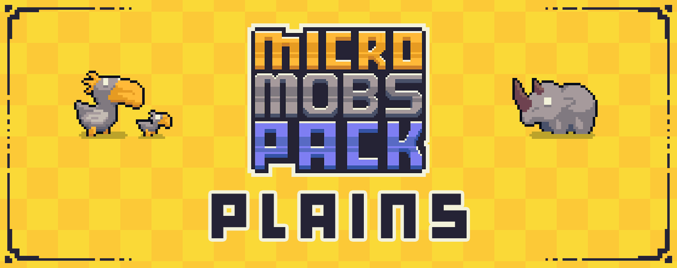 Micro Mobs Pack - Plains - Shoebill - Chick - Rhino