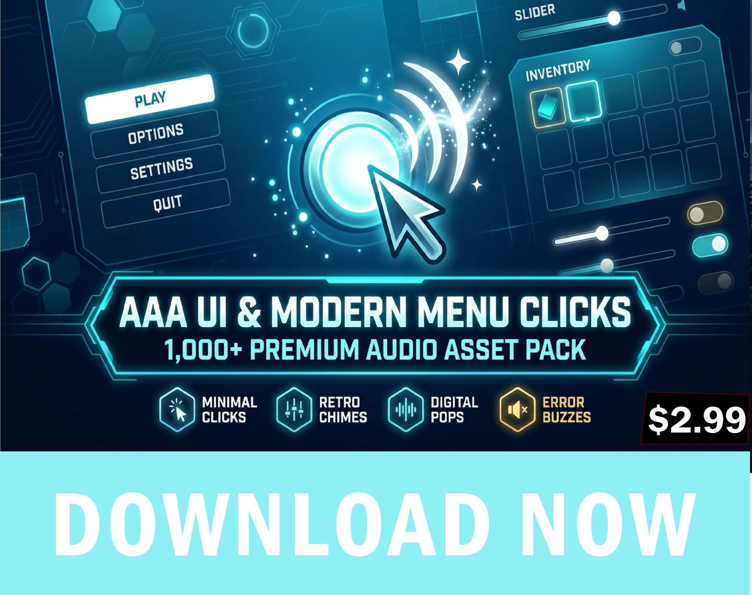 AAA UI & Modern Menu Clicks: 1,000+ Premium Audio Asset Pack by SEO ...