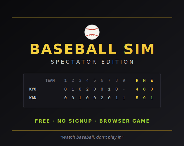 Baseball-sim by Junjironaka