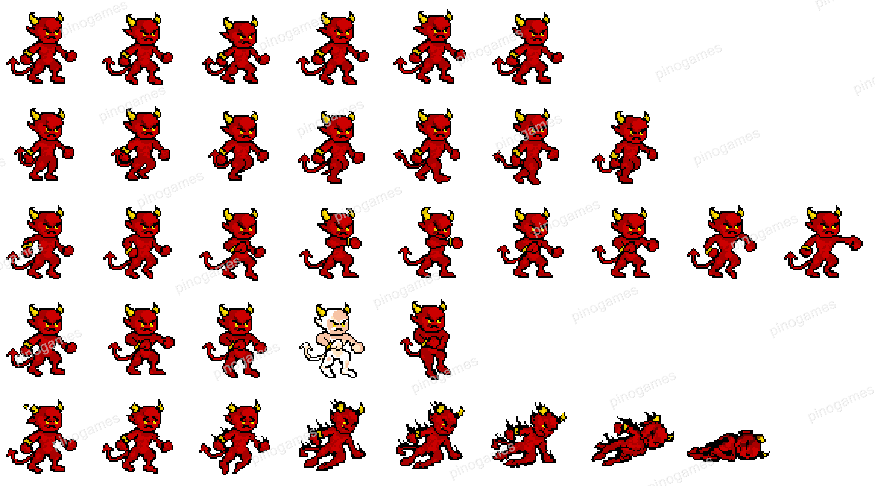 Little Demon Pixel Art Sprite Pack by PinoGames
