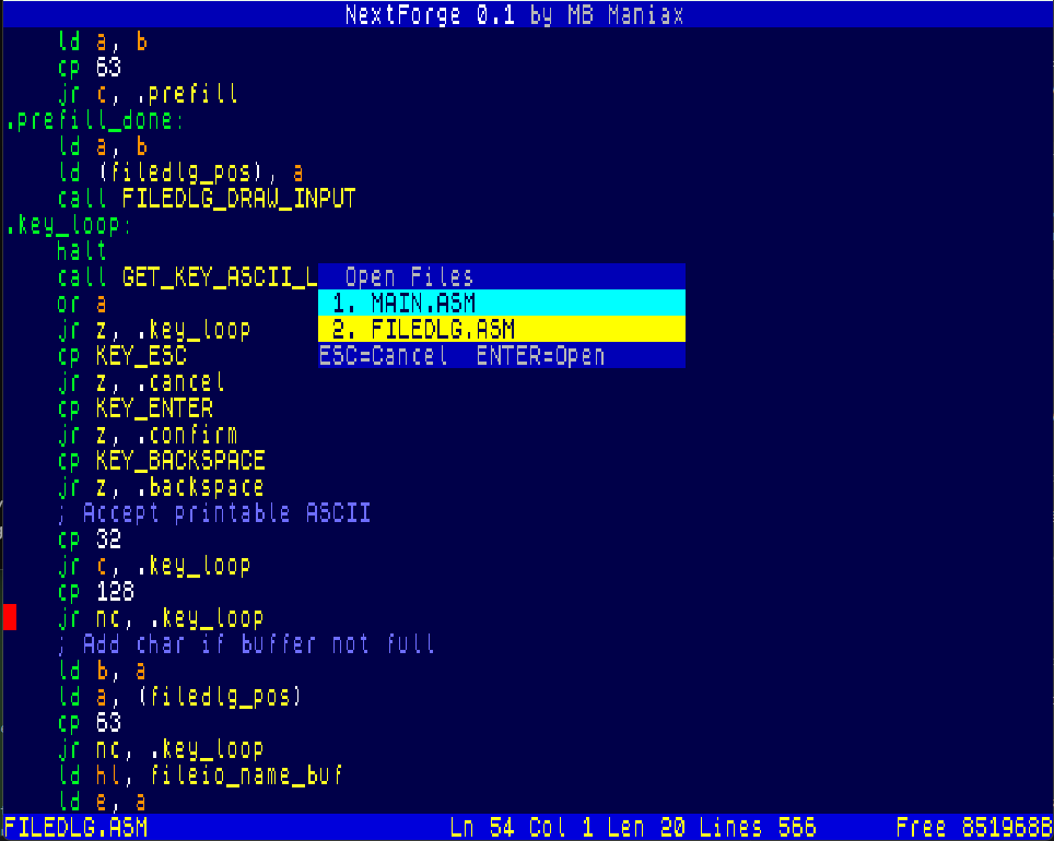 Next Forge (ZX Spectrum Next) by shrek128