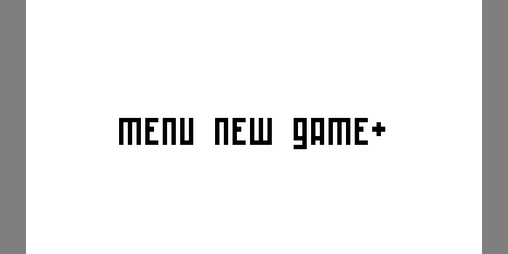 Cover image for MENU NEW GAME+