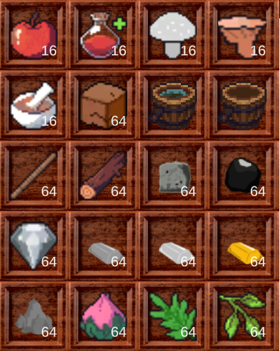 Some of the items you can either find or craft.