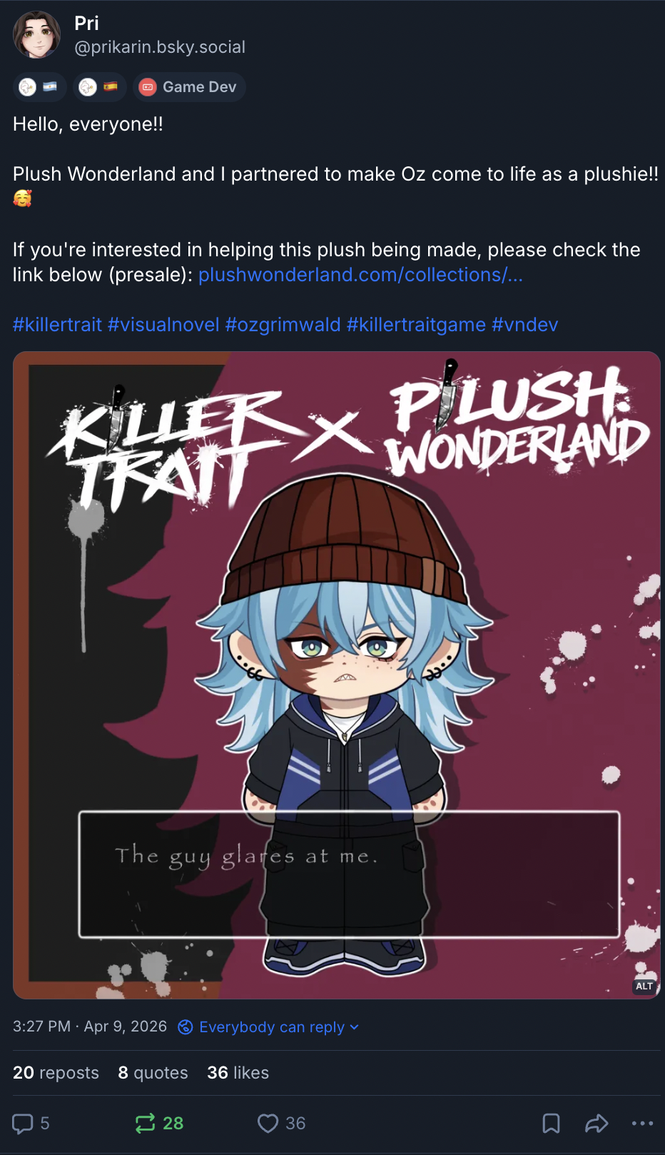 My awful experience with Plush Wonderland - Killer Trait by prikarin