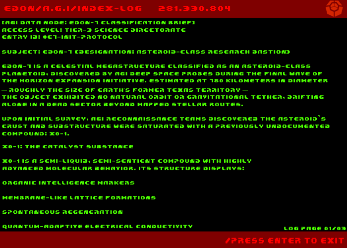 Terminal Rampancy Rampancy Manual & Lore Index by LAZY SPAR7AN GAMES