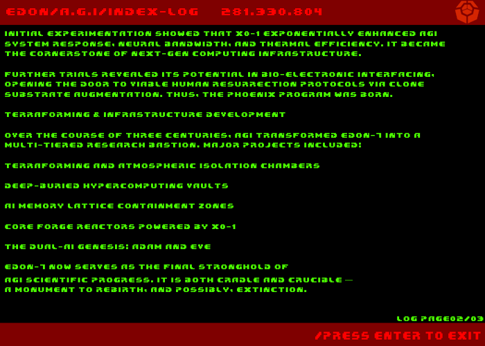 Terminal Rampancy Rampancy Manual & Lore Index by LAZY SPAR7AN GAMES