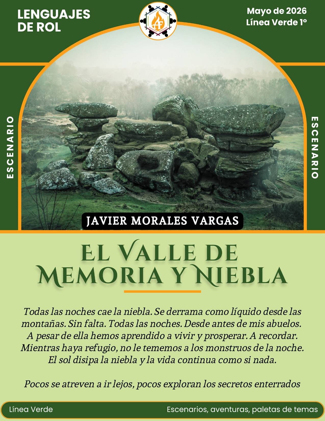 Cover image for El Valle de Memoria y Niebla. Lenguajes de Rol