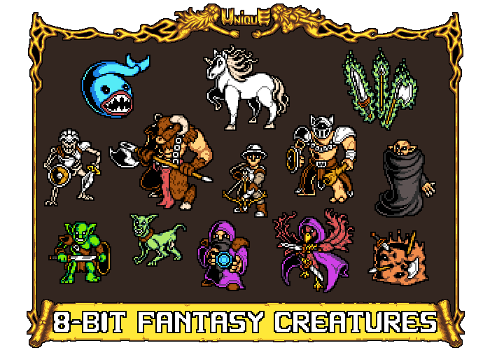 Unique 8-bit Fantasy Creatures by Marvyra