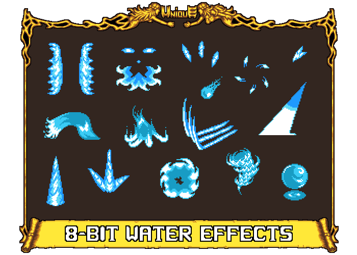 Unique 8-bit Water Magic Effects by Marvyra