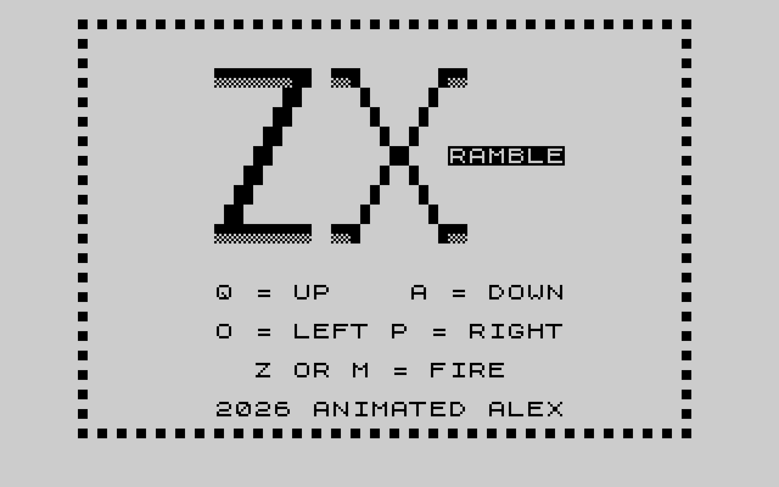 Cover image for ZXRAMBLE ZX81