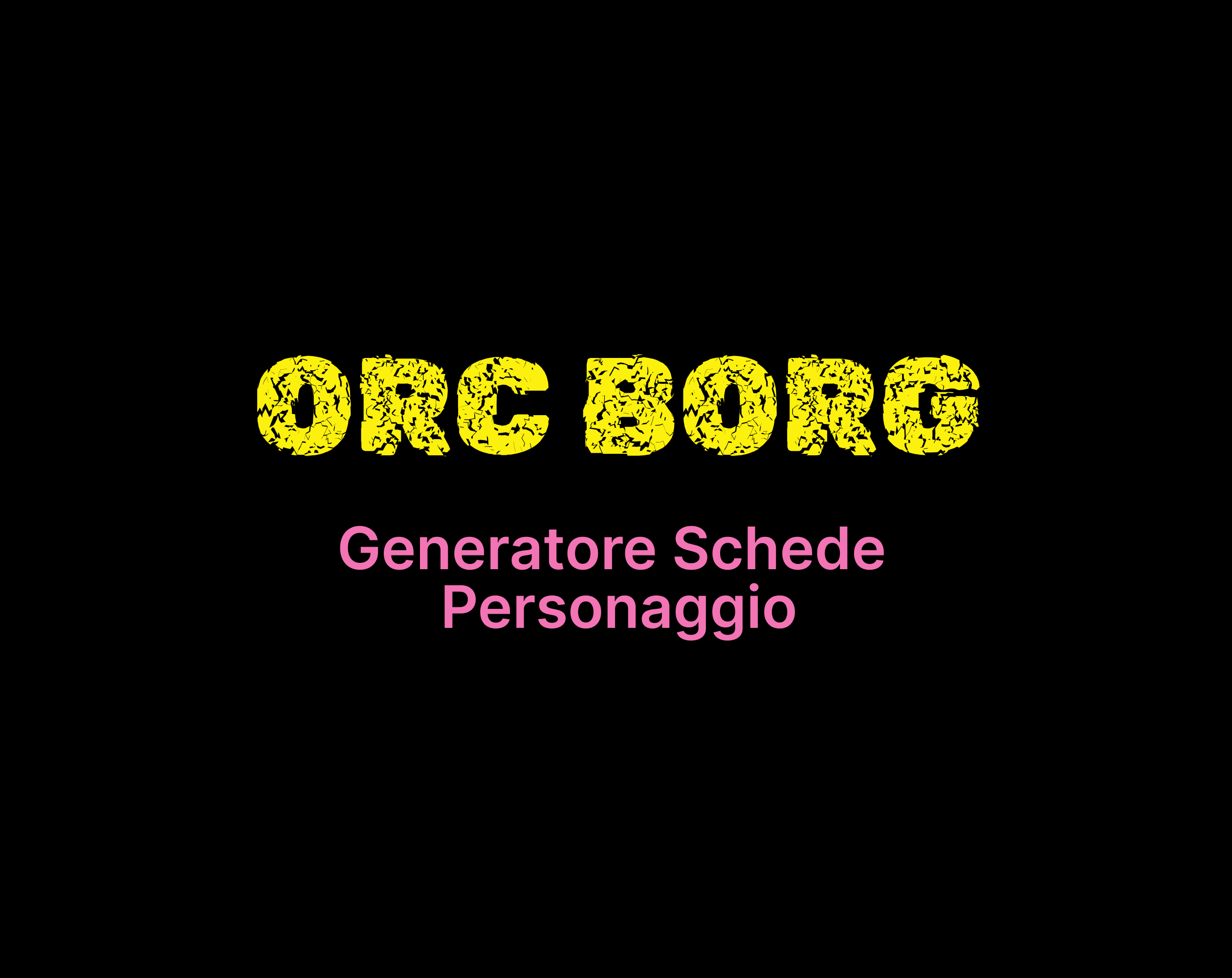 Cover image for Orc Borg - Generatore Schede Personaggio ITA
