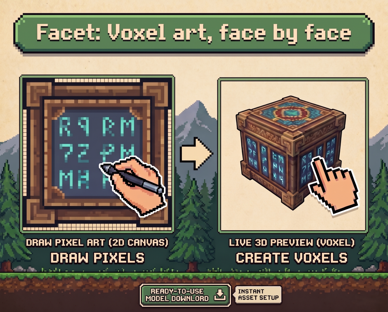Facet: Voxel Art Creator