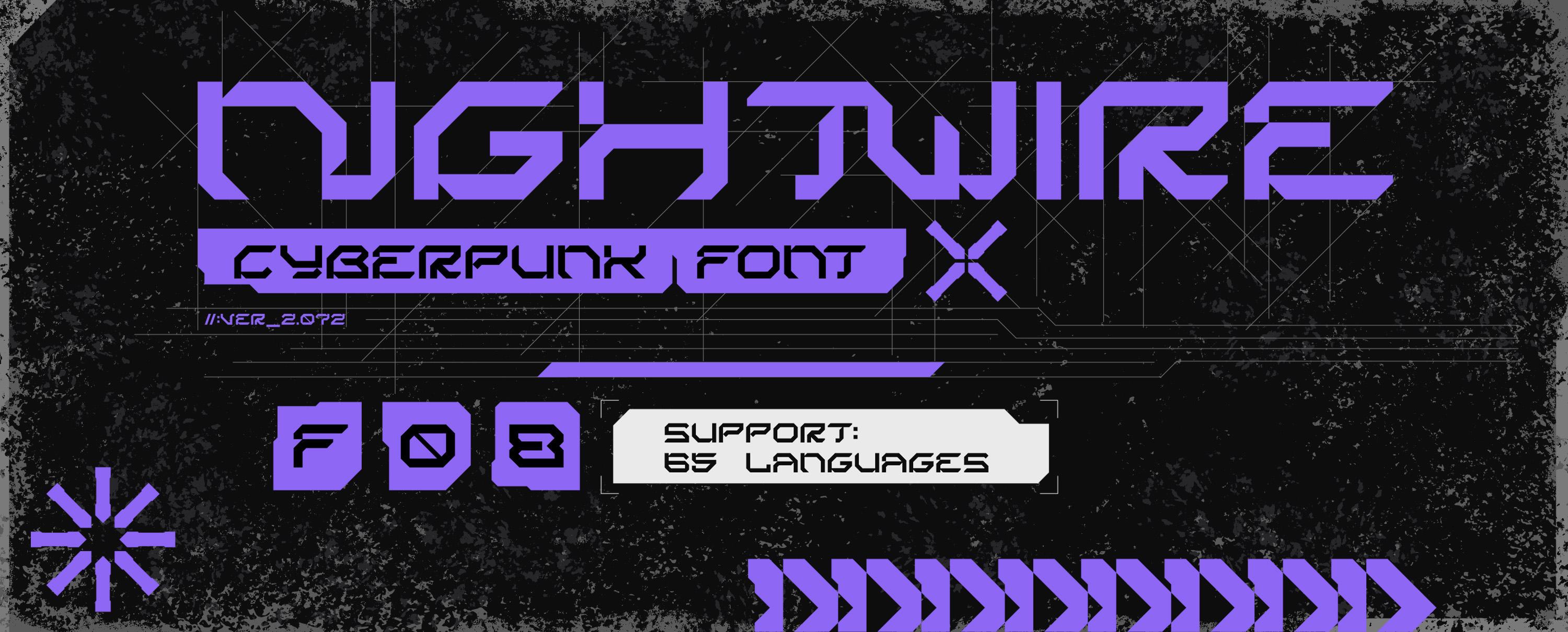 NIGHTWIRE cyberpunk font
