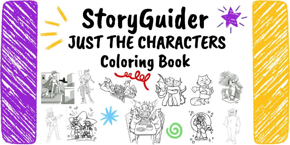 StoryGuider: JUST THE CHARACTERS Coloring Book
