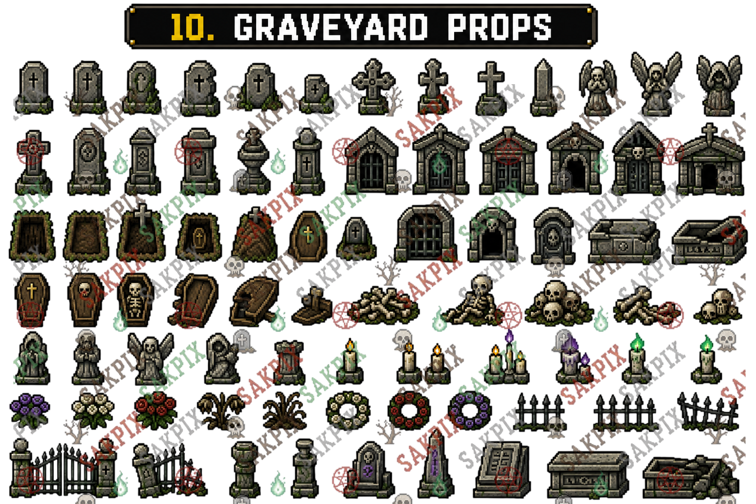 Horror Lab Tile Set Creepy Forest Horror Tileset Megapack by SakPix