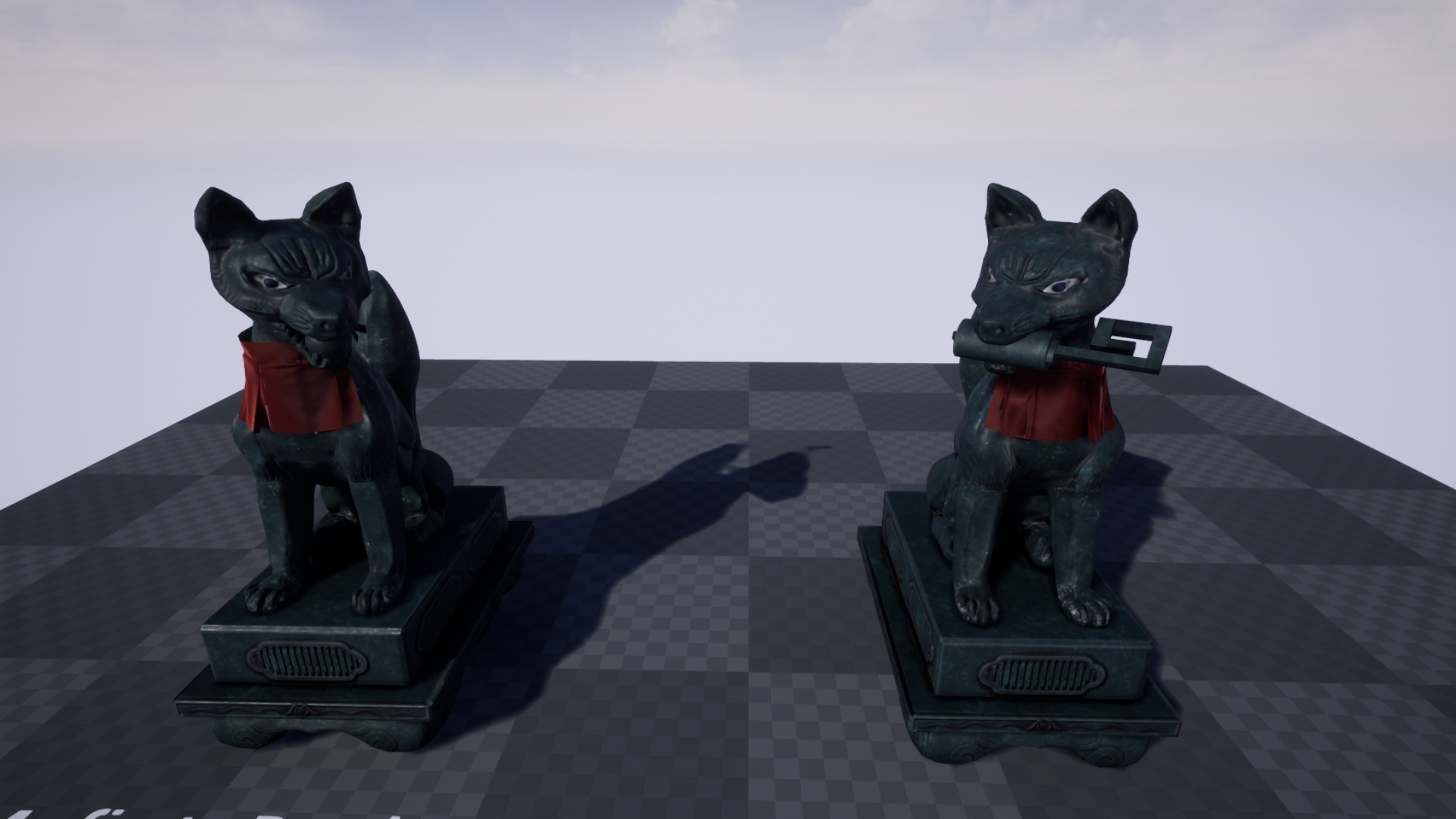 Kitsune statues by Inu Games