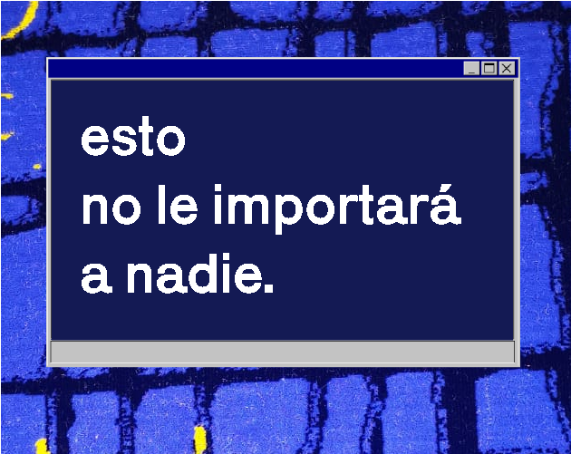 Cover image for Esto no le importará a nadie