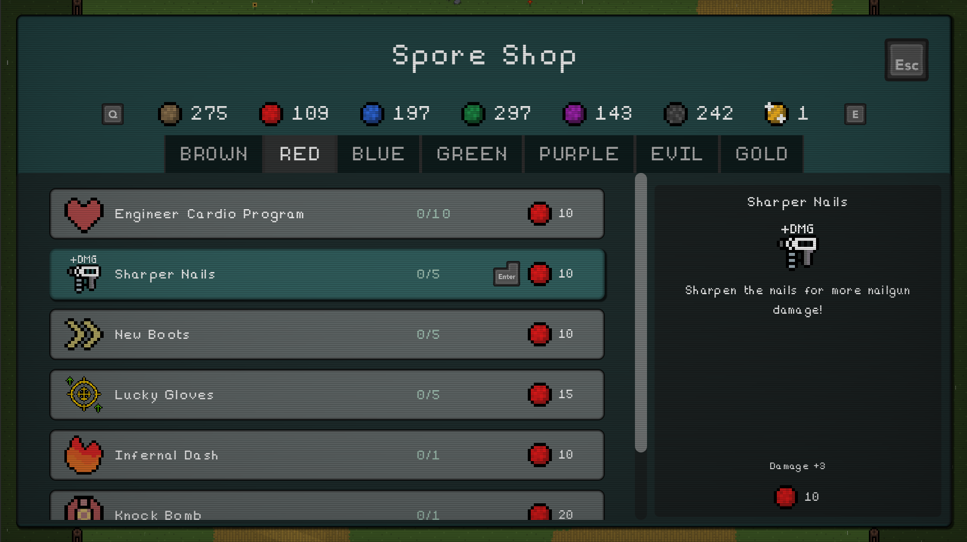 Milestone - Icons for all shop upgrades created - Mushrooms vs ...