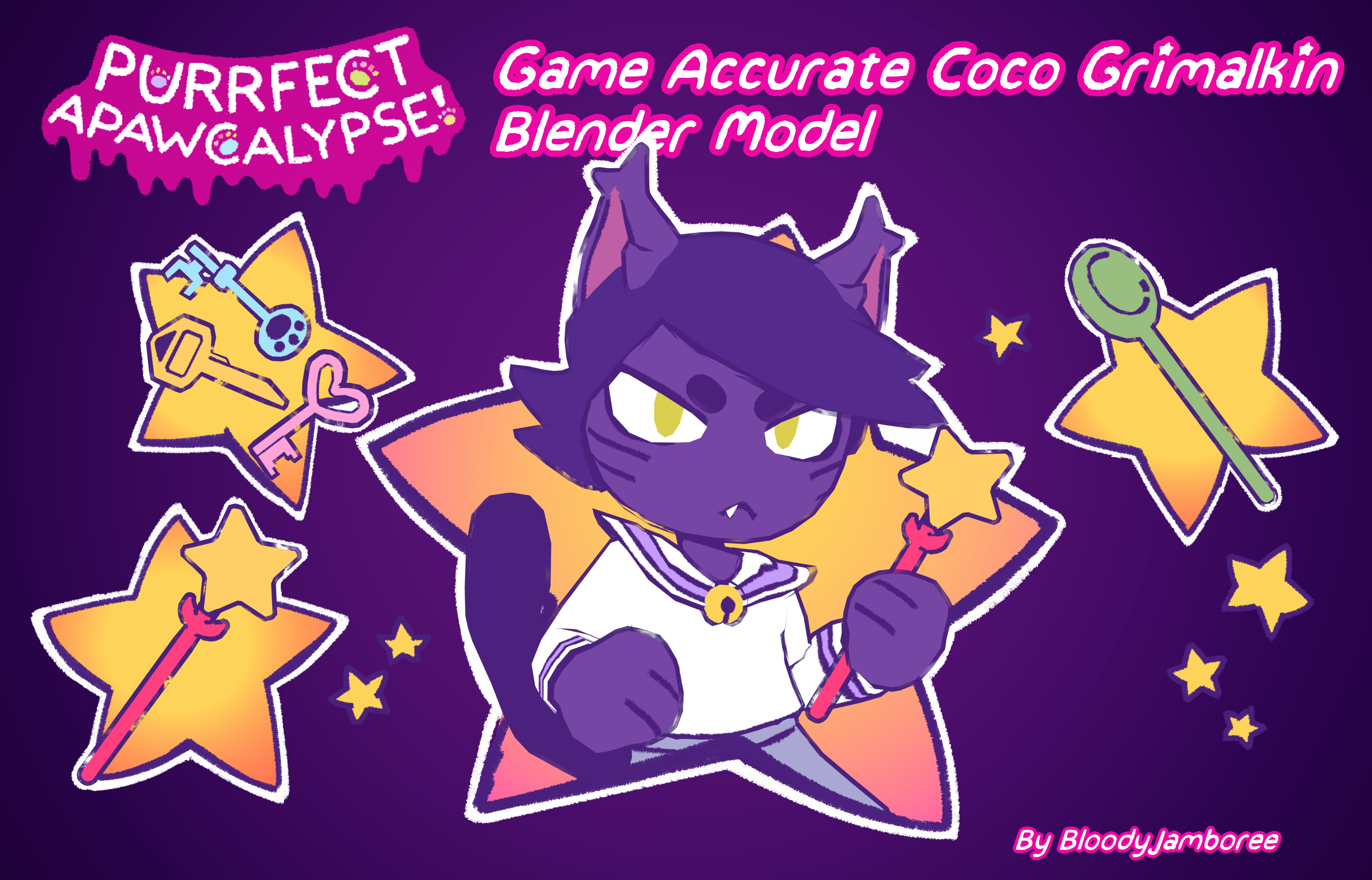 Game Accurate Coco Grimalkin - Purrfect Apawcalypse Blender Model