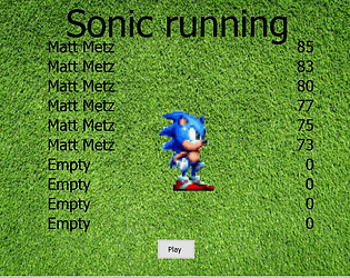 Sonic running